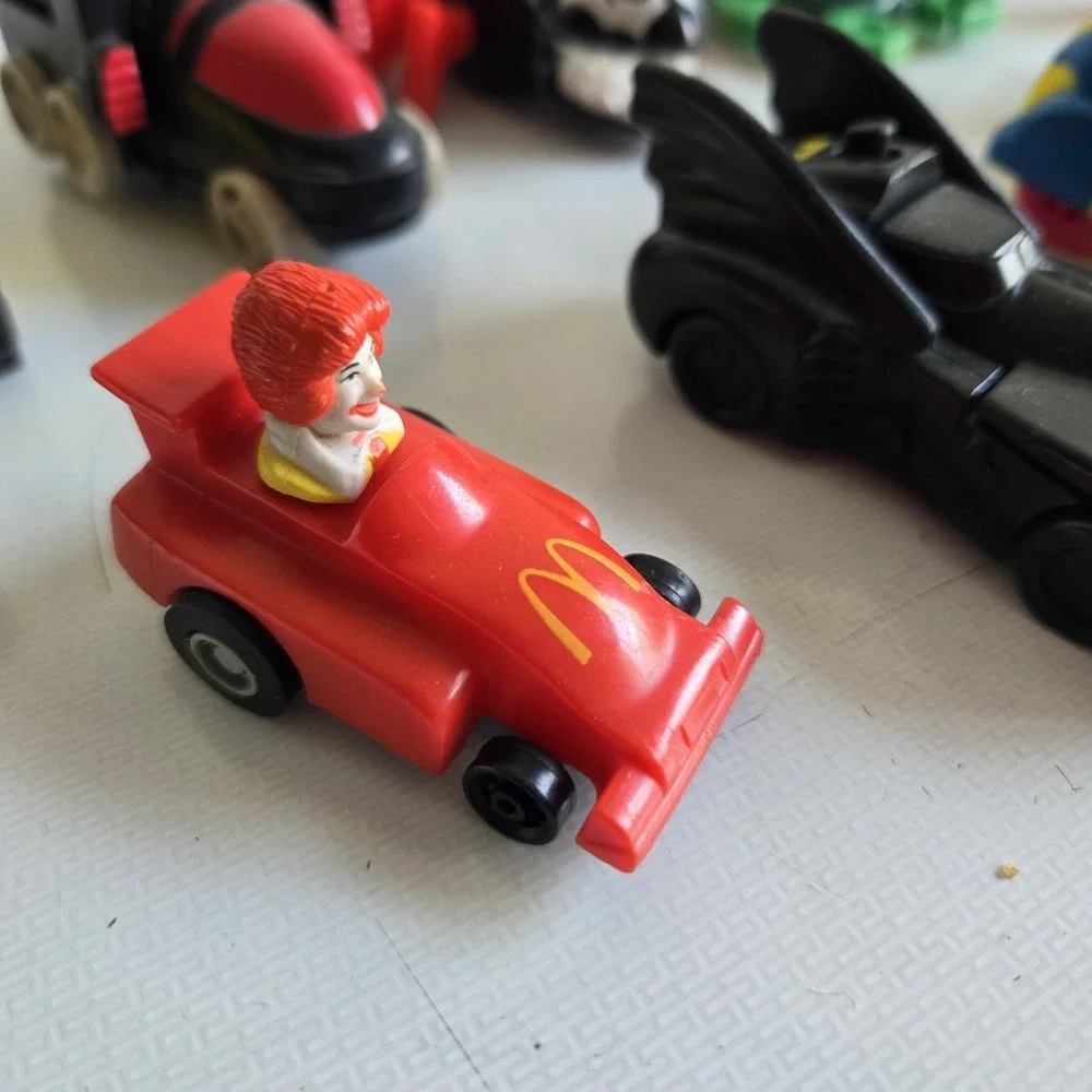 90s McDonalds Happy Meal Batman Marvel Spider-Man Hot Wheels‎ Toys Lot of 10 Vtg